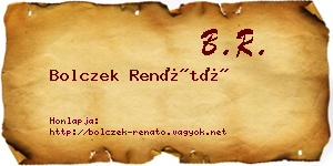 Bolczek Renátó névjegykártya